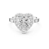 Heart Lab Grown Diamond Halo Engagement Ring