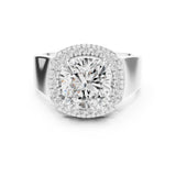 Cushion Lab Grown Diamond Halo Engagement Ring