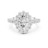 Oval Lab Grown Diamond Halo Engagement Ring