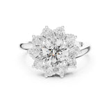 Round Lab Grown Diamond Halo Engagement Ring