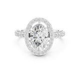 Oval Lab Grown Diamond Halo Engagement Ring