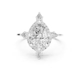 Pear Lab Grown Diamond Halo Engagement Ring