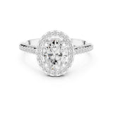 Oval Lab Grown Diamond Halo Engagement Ring