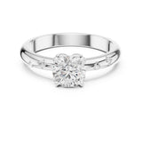 Round Lab Grown Diamond Split-Shank Engagement Ring