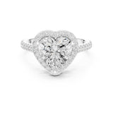 Heart Lab Grown Diamond Halo Engagement Ring