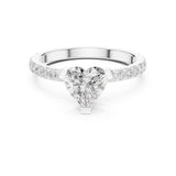 Heart Lab Grown Diamond Hidden-Halo Engagement Ring