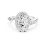 Oval Lab Grown Diamond Halo Engagement Ring