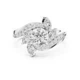 Round Lab Grown Diamond Three-Stone Engagement Ring