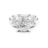 Round Lab Grown Diamond Three-Stone Engagement Ring