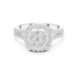 Round Lab Grown Diamond Halo Engagement Ring