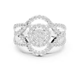 Round Lab Grown Diamond Halo Engagement Ring
