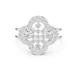 Round Lab Grown Diamond Halo Engagement Ring