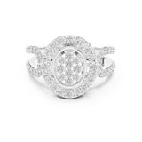 Round Lab Grown Diamond Halo Engagement Ring