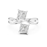 Princess Lab Grown Diamond Split-Shank Engagement Ring