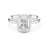 Emerald Lab Grown Diamond Halo Engagement Ring