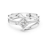 Princess Lab Grown Diamond Split-Shank Engagement Ring
