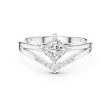 Princess Lab Grown Diamond Split-Shank Engagement Ring