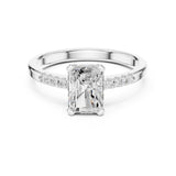 Radiant Lab Grown Diamond Side-Stone Engagement Ring