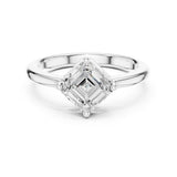 Emerald Lab Grown Diamond Solitaire Engagement Ring