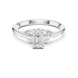 Emerald Lab Grown Diamond Solitaire Engagement Ring