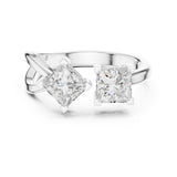 Princess Lab Grown Diamond Three-Stone Engagement Ring
