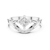 Princess Lab Grown Diamond Split-Shank Engagement Ring
