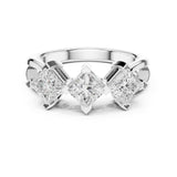 Princess Lab Grown Diamond Three-Stone Engagement Ring