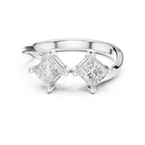 Princess Lab Grown Diamond Three-Stone Engagement Ring