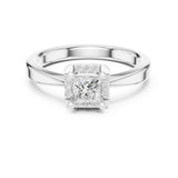 Princess Lab Grown Diamond Hidden-Halo Engagement Ring
