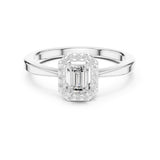 Emerald Lab Grown Diamond Halo Engagement Ring