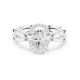 Oval Lab Grown Diamond Split-Shank Engagement Ring