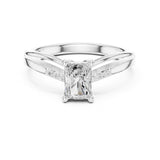 Radiant Lab Grown Diamond Side-Stone Engagement Ring