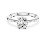 Cushion Lab Grown Diamond Solitaire Engagement Ring