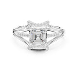Asscher Lab Grown Diamond Split-Shank Engagement Ring