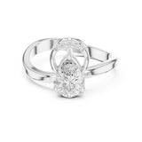Pear Lab Grown Diamond Hidden-Halo Engagement Ring