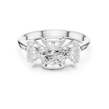 Marquise Lab Grown Diamond Side-Stone Engagement Ring