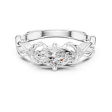 Marquise Lab Grown Diamond Twisted Engagement Ring