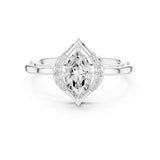 Marquise Lab Grown Diamond Halo Engagement Ring