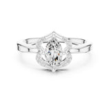 Marquise Lab Grown Diamond Halo Engagement Ring