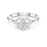 Princess Lab Grown Diamond Side-Stone Engagement Ring