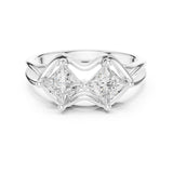 Princess Lab Grown Diamond Three-Stone Engagement Ring