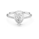 Pear Lab Grown Diamond Split-Shank Engagement Ring