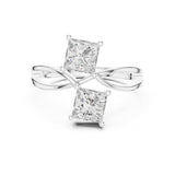 Princess Lab Grown Diamond Split-Shank Engagement Ring