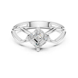 Emerald Lab Grown Diamond Split-Shank Engagement Ring