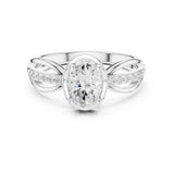 Oval Lab Grown Diamond Split-Shank Engagement Ring