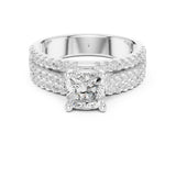 Cushion Lab Grown Diamond Split-Shank Engagement Ring
