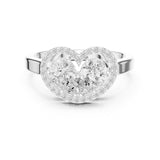Pear Lab Grown Diamond Halo Engagement Ring