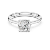 Cushion Lab Grown Diamond Twisted Engagement Ring