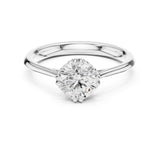 Round Lab Grown Diamond Solitaire Engagement Ring