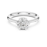 Round Lab Grown Diamond Solitaire Engagement Ring